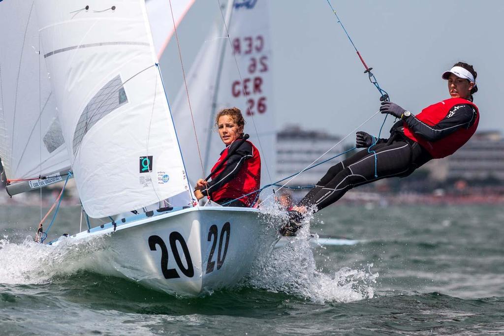 Benedetta Di Salle and Alessandra Dubbini (ITA-74) - 2014 470 Junior World Championships © Zerogradinord.it